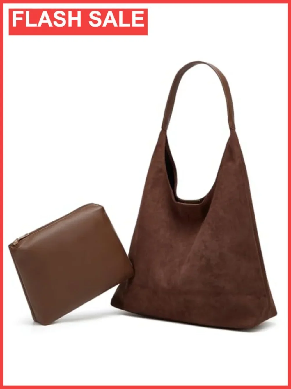 Suede Hobo Bag Slouchy Satchel Crossbody Purse Shoulder Tote Handbag